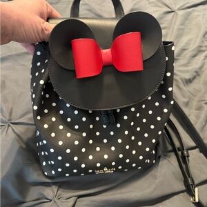 Kate Spade Minnie Mouse backpack with Kate Spade Minnie Wallet.